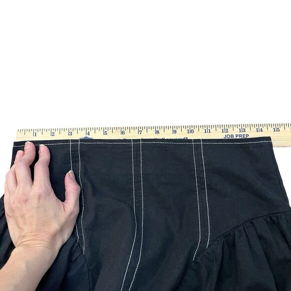 Anthropologie Curved Hem Linen Midi Skirt XS/S Flared Prairie Western Minimalist - Picture 8 of 8